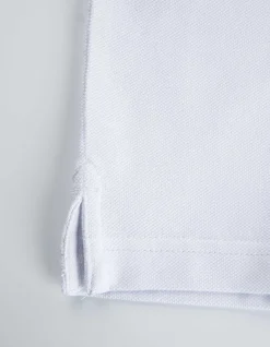 Poloshirt - einfarbig - weiß