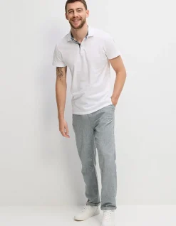 Poloshirt - einfarbig - weiß