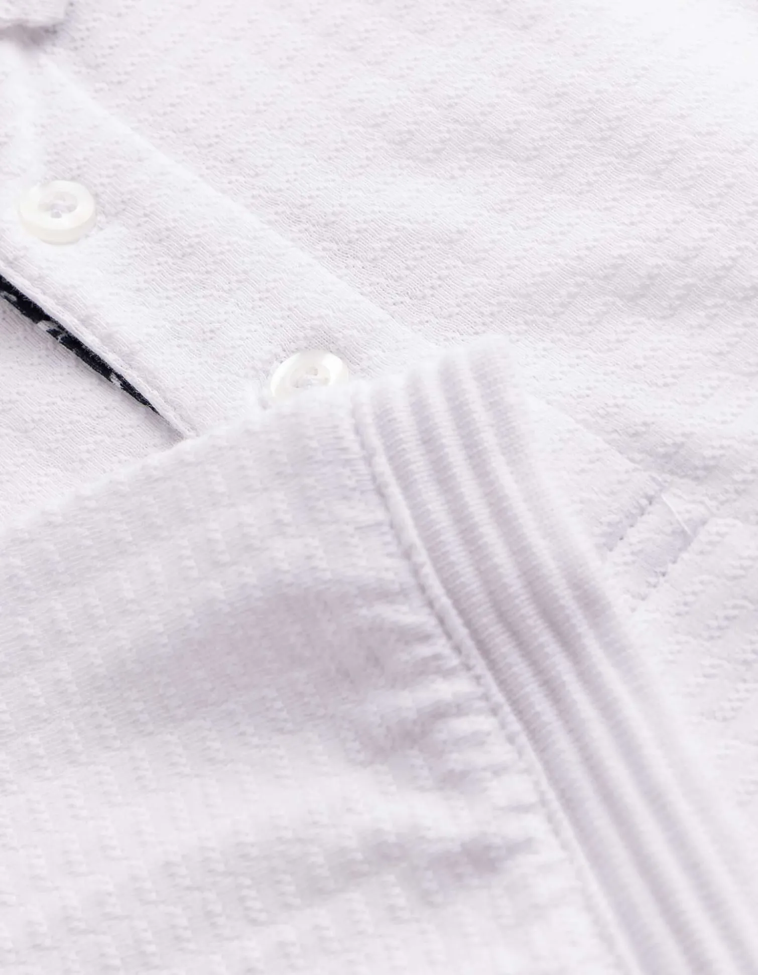 Poloshirt - einfarbig - weiß