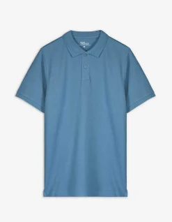 Poloshirt - Knopfverschluss - türkis