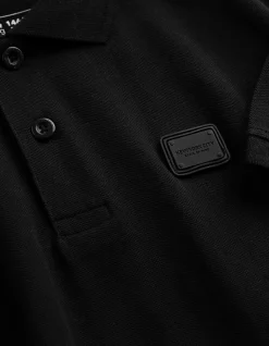 Poloshirt - Piqué - schwarz