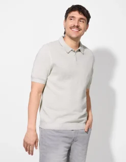 Poloshirt - Polokragen - beige
