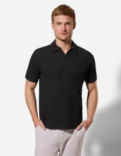 Poloshirt - Relax Fit - schwarz