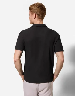 Poloshirt - Relax Fit - schwarz