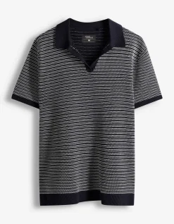 Poloshirt - Strick - dunkelblau