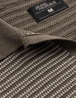 Poloshirt - Strick - hellbraun