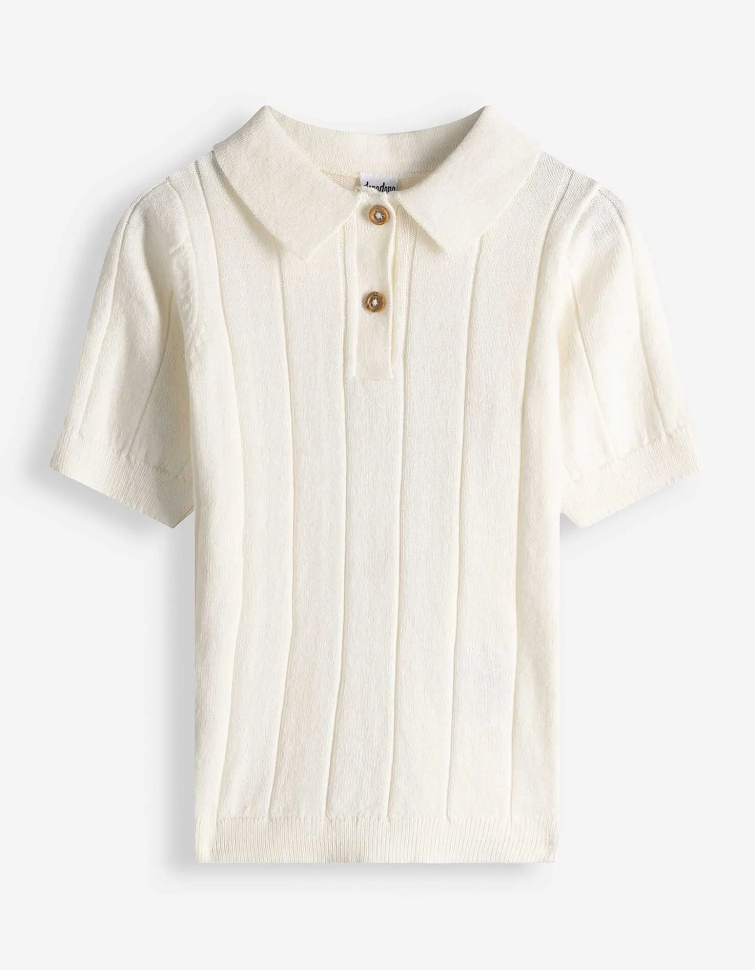 Poloshirt - Strick - weiß