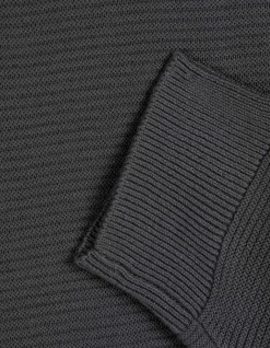 Pullover - Gerippt - dunkelgrau