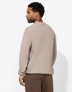 Pullover - Polokragen - beige