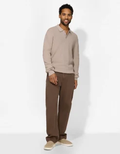 Pullover - Polokragen - beige