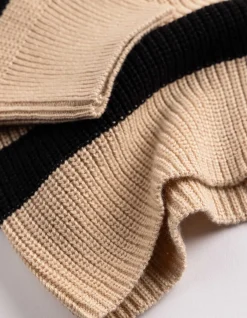 Pullover - Rippenstruktur - beige