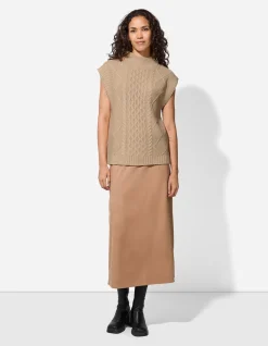 Pullover - Ärmellos - beige