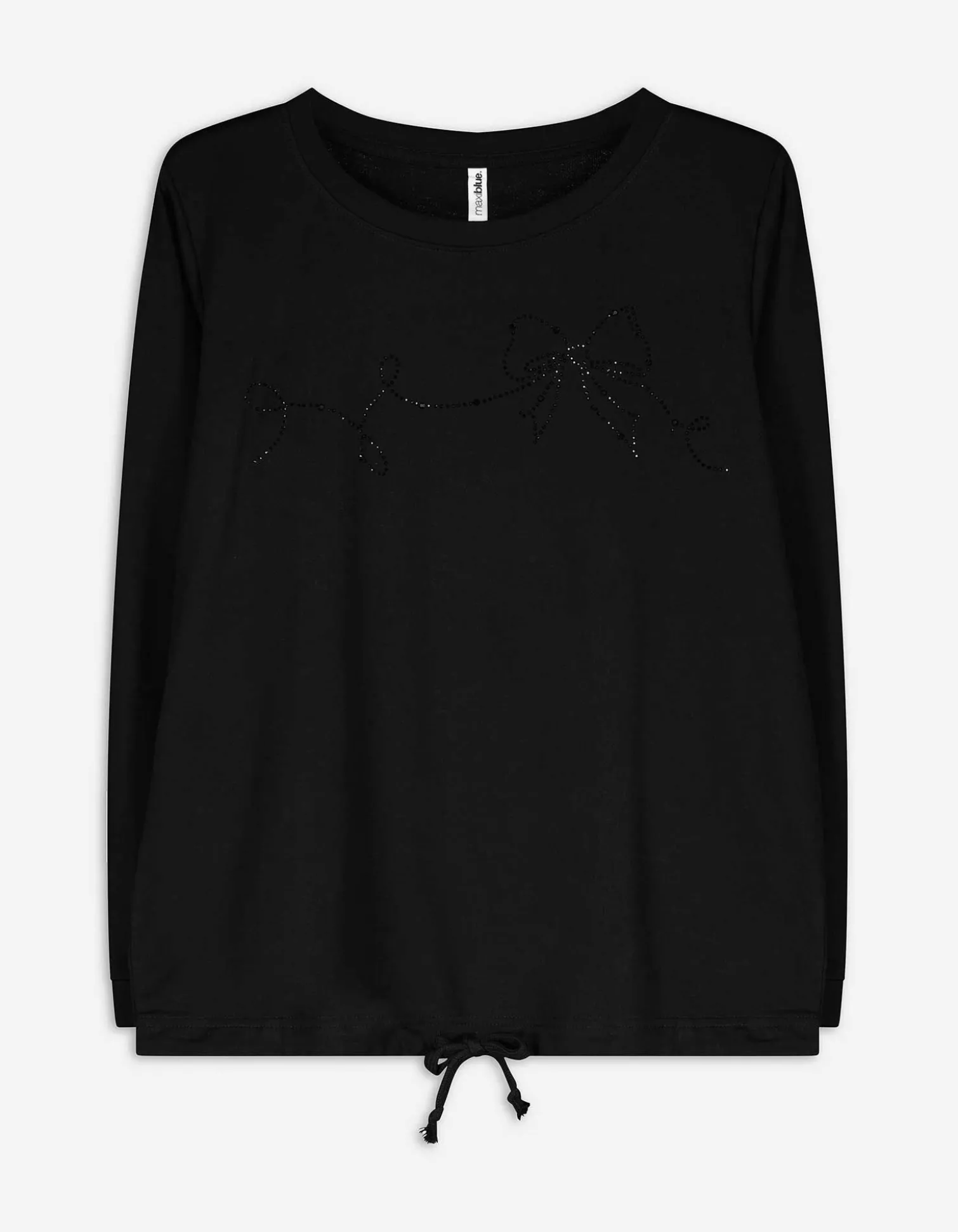 Pullover - Ziersteine - schwarz