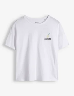 Pyjama Set aus Shirt und Shorts - Mustermix - weiß