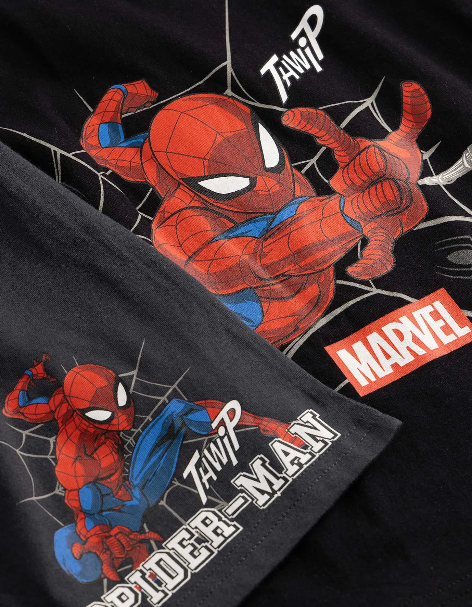 Pyjama Set aus Shirt und Shorts - Spiderman - bronzefarben