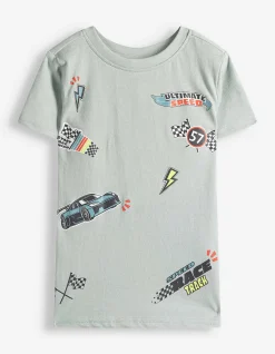Pyjama Set aus Shirt und Shorts - Mustermix - bronzefarben