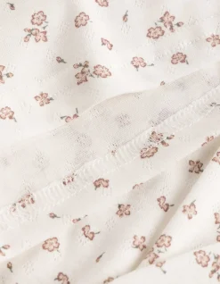 Pyjama Set aus Shirt und Shorts - Allover-Muster - weiß