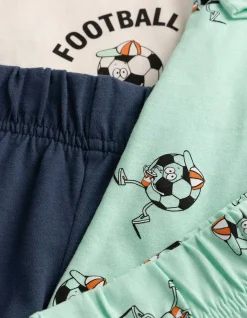 Pyjama Set aus Shirt und Shorts - 2er-Pack - bronzefarben