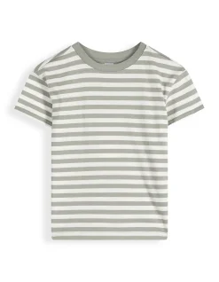 Pyjama Set aus Sweatshirt und Hose - Streifen - weiß