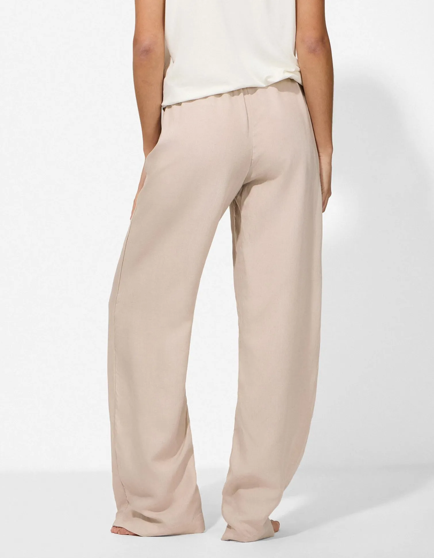 Pyjamahose - einfarbig - beige