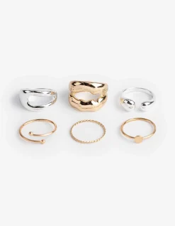 Ring - 6er-Pack - goldfarben