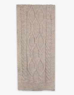 Schal - Zopfstrick - beige