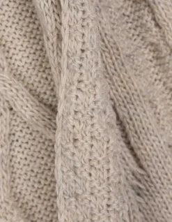 Schal - Zopfstrick - beige