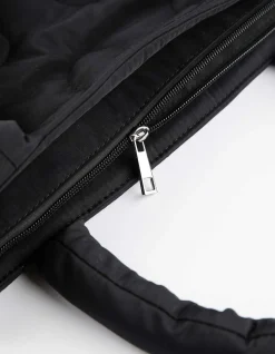 Schultertasche - Wattierung - schwarz