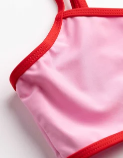 Set aus Bikinitop und Bikinislip - Elastischer Bund - rosa