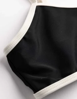 Set aus Bikinitop und Bikinislip - Elastischer Bund - schwarz