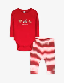 Set aus Body und Hose - 2er-Pack - rot