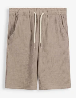 Set aus Hemd und Shorts - Musselin - beige
