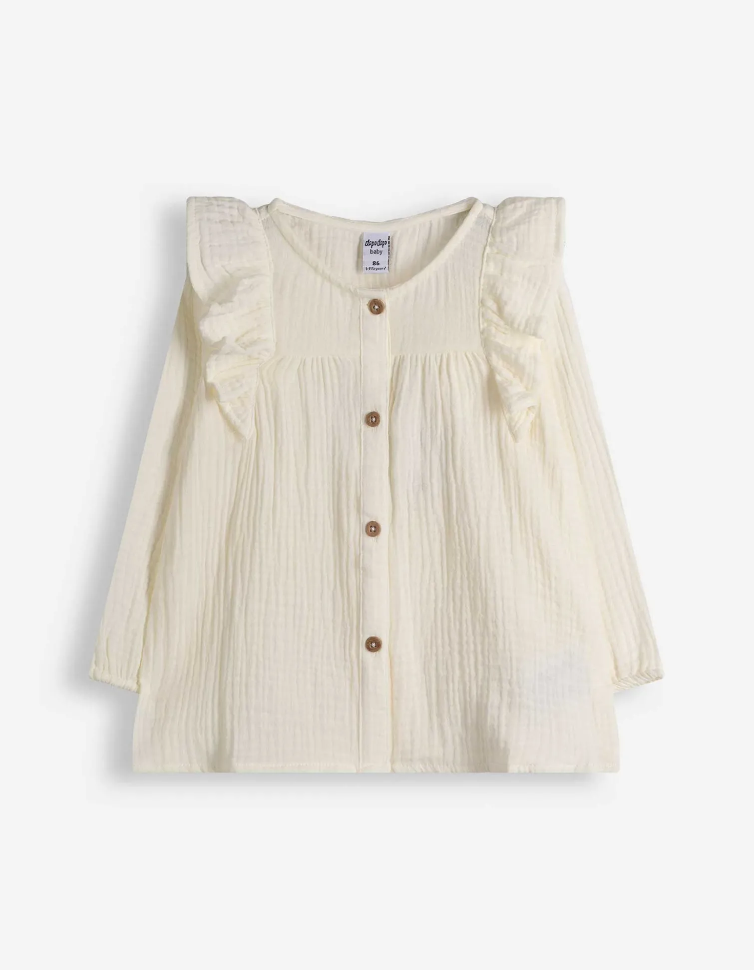 Set aus Kleid und Leggings - Musselin - weiß