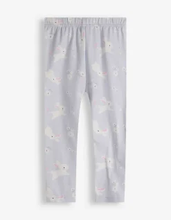 Set aus Kleid und Leggings - Musselin - weiß
