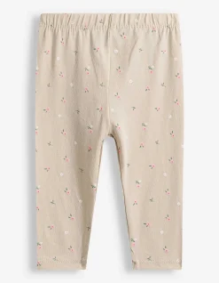 Set aus Langarmshirt und Leggings - Stickereien - weiß