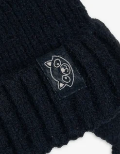 Set aus Mütze und Handschuhe - Fleecefutter - dunkelblau