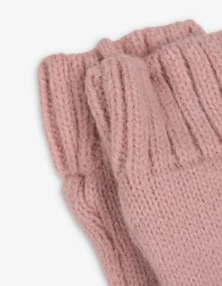 Set aus Mütze und Handschuhe - Fleecefutter - pink