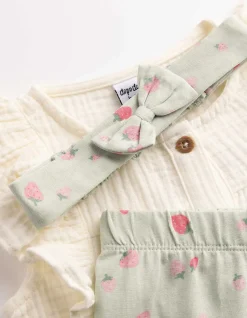 Set aus Shirt und Leggings - Musselin - weiß