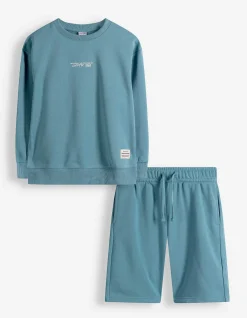 Set aus Sweatshirt und Hose - Sweat - blau