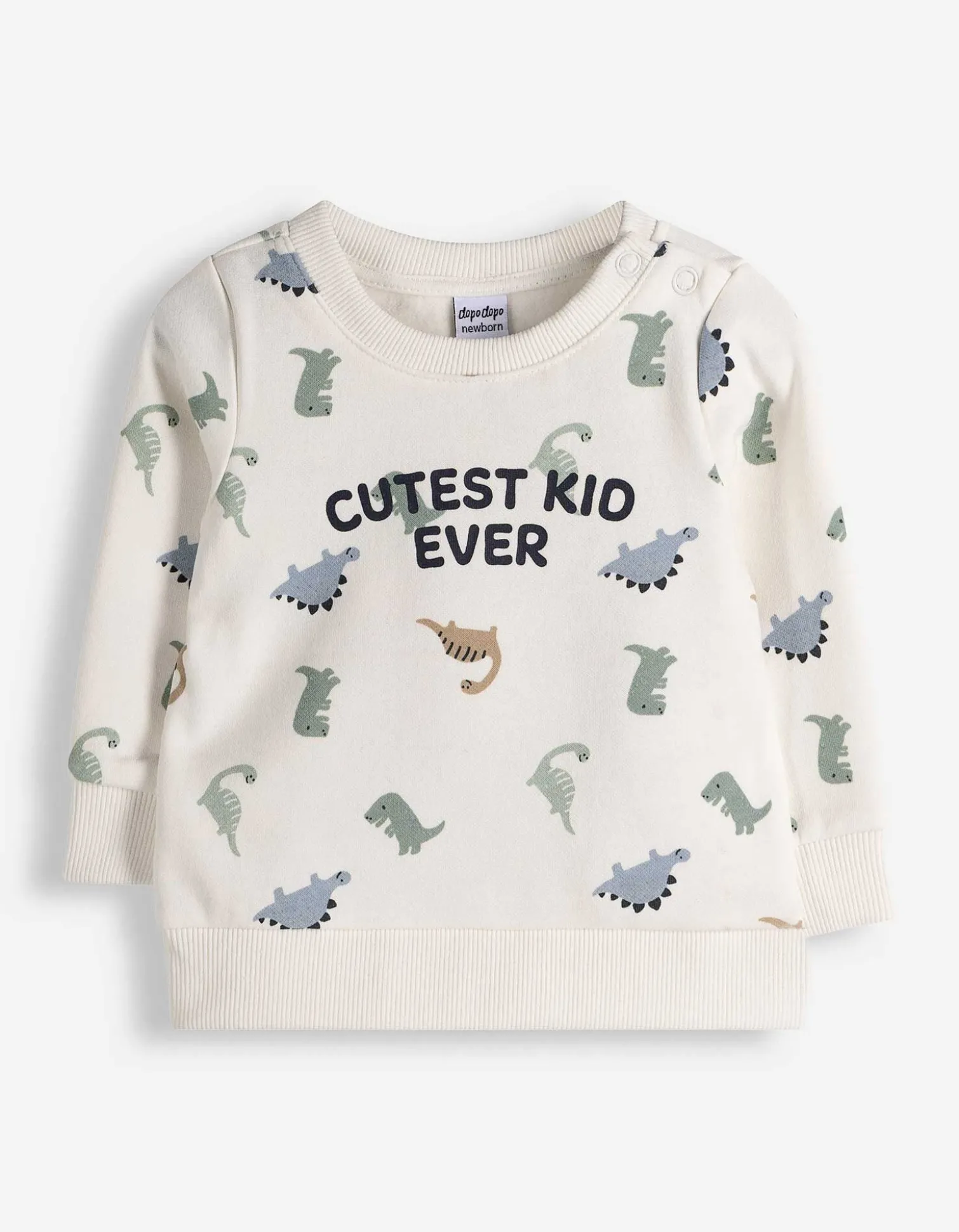 Set aus Sweatshirt und Hose - Allover-Print - weiß