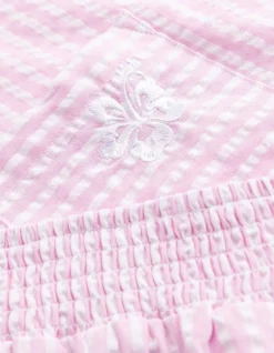 Set aus T-Shirt und Shorts - Stickereien - pink