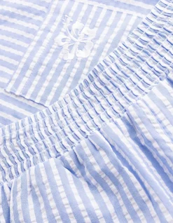 Set aus T-Shirt und Shorts - Stickereien - weiß