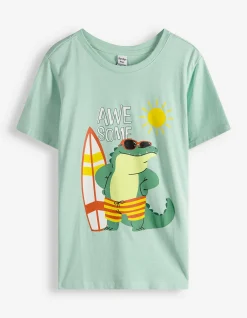 Shirt - Frontprint - hellgrün