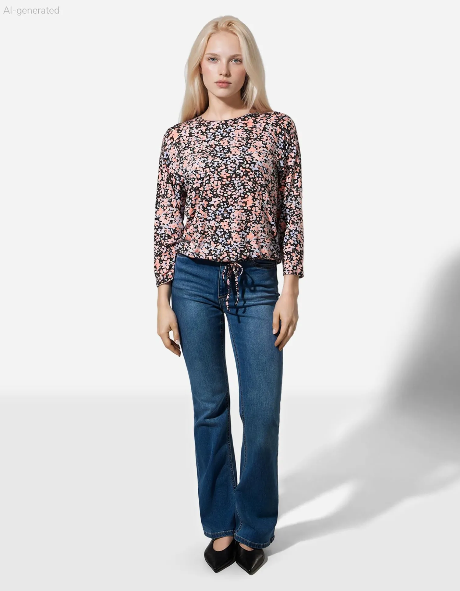 Shirt - Knotendetail - schwarz