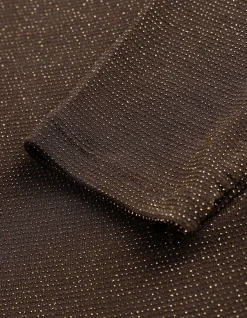 Shirt - Lurex - dunkelbraun
