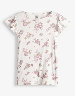 Shirt - Ärmel mit Volants - weiß