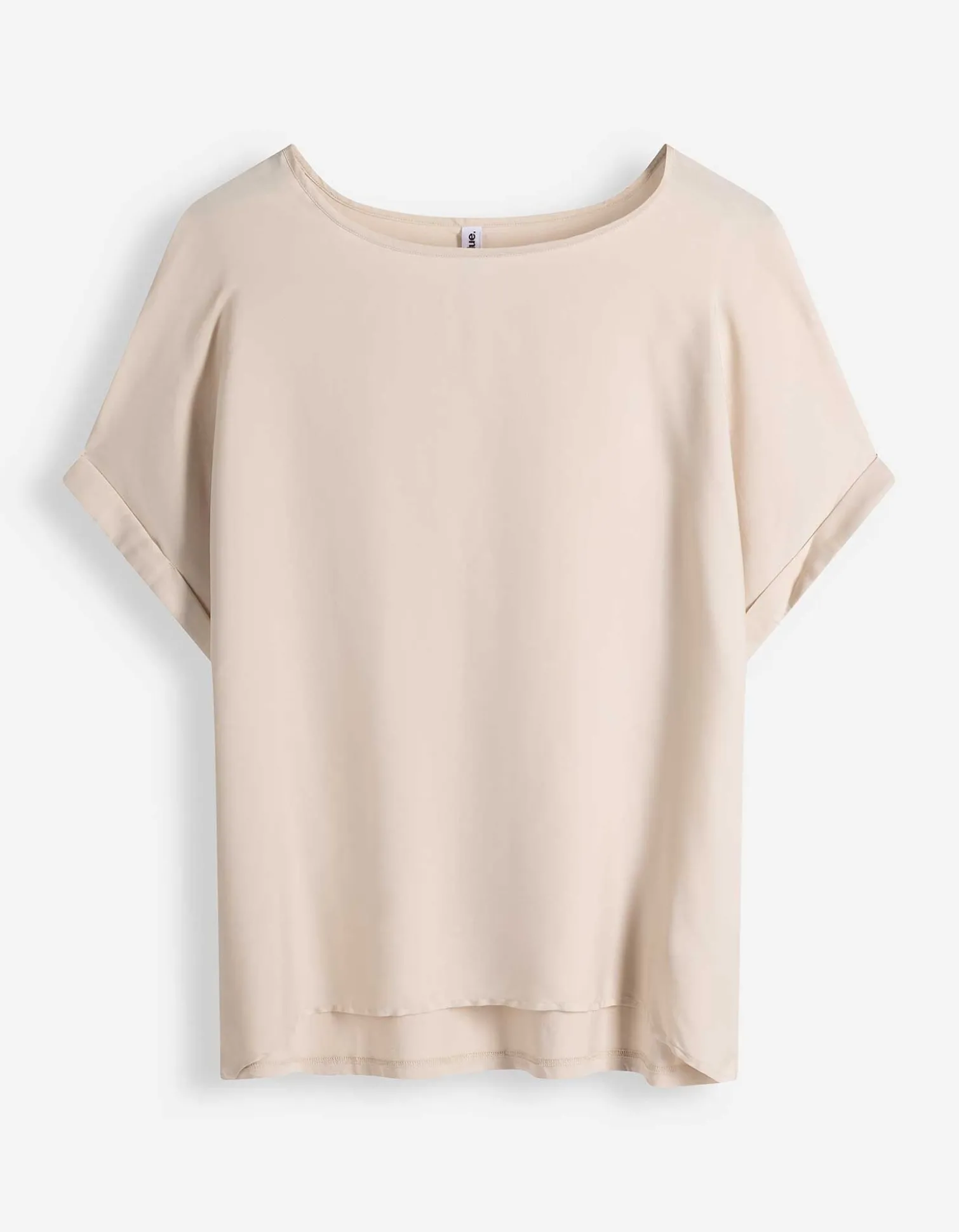 Shirt - Seitenschlitz - Beige