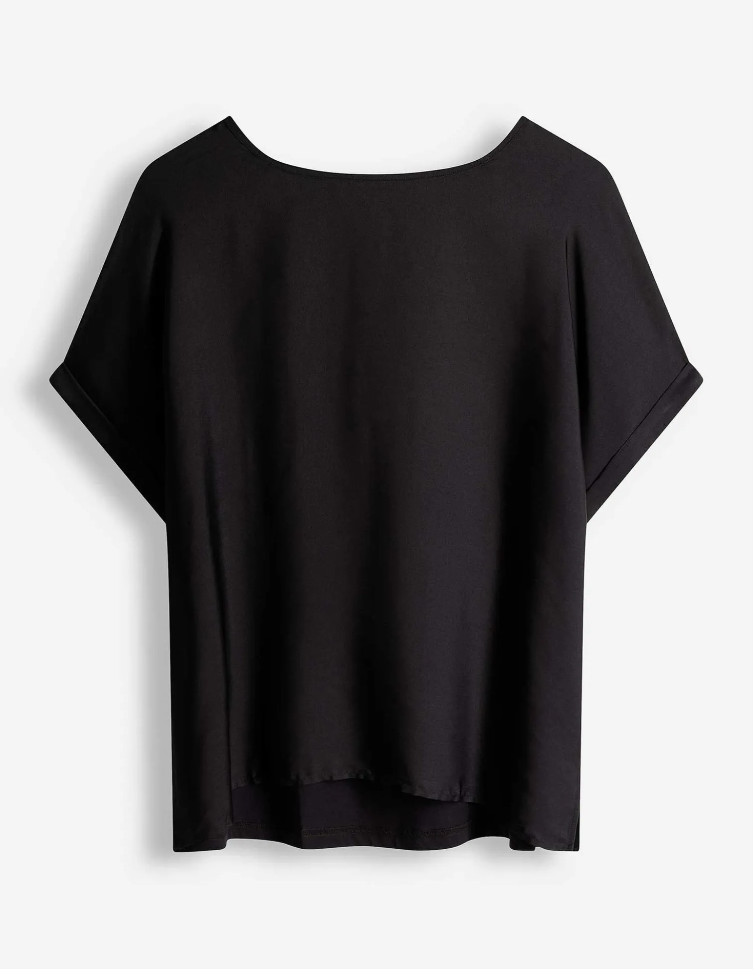 Shirt - Seitenschlitz - schwarz