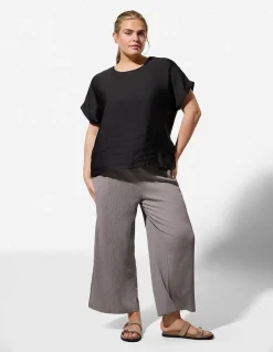 Shirt - Seitenschlitz - schwarz