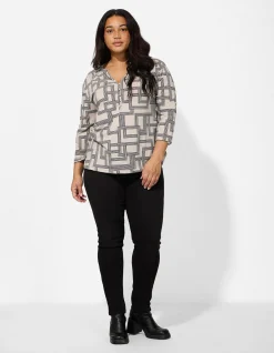Shirt - Viskose-Anteil - Beige